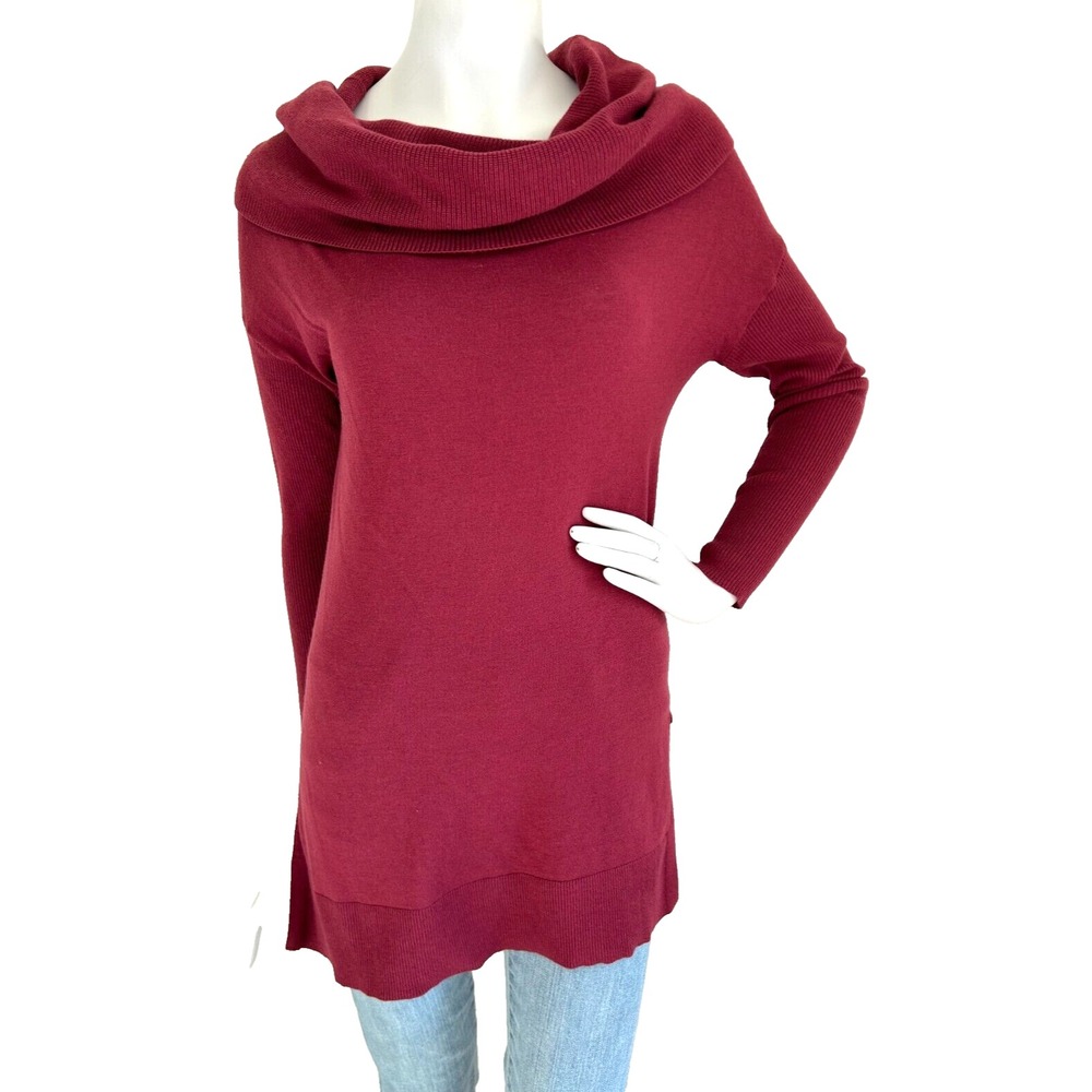 NWT Caslon Nordstrom 3-in-1 Convertible Tunic Sweater Cowl Off Shoulder XS Red